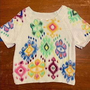 Anthropologie Funky Flower Sweater Tee